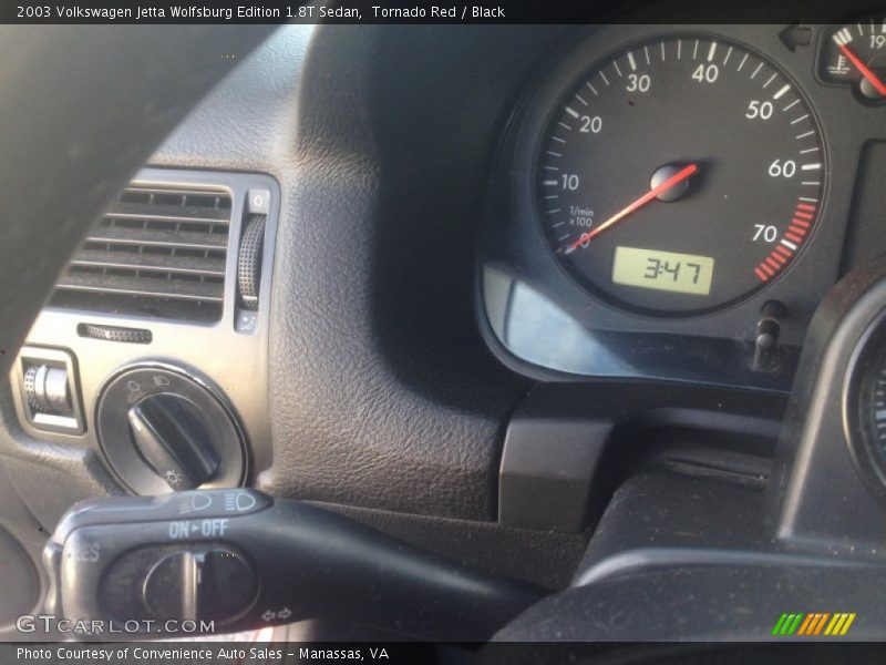 Tornado Red / Black 2003 Volkswagen Jetta Wolfsburg Edition 1.8T Sedan
