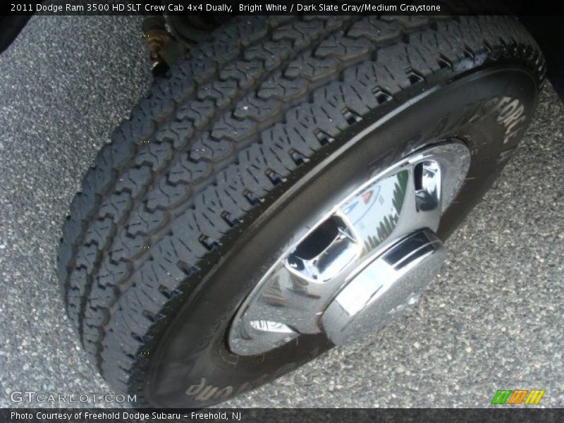 Bright White / Dark Slate Gray/Medium Graystone 2011 Dodge Ram 3500 HD SLT Crew Cab 4x4 Dually