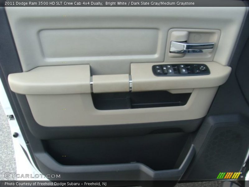 Bright White / Dark Slate Gray/Medium Graystone 2011 Dodge Ram 3500 HD SLT Crew Cab 4x4 Dually