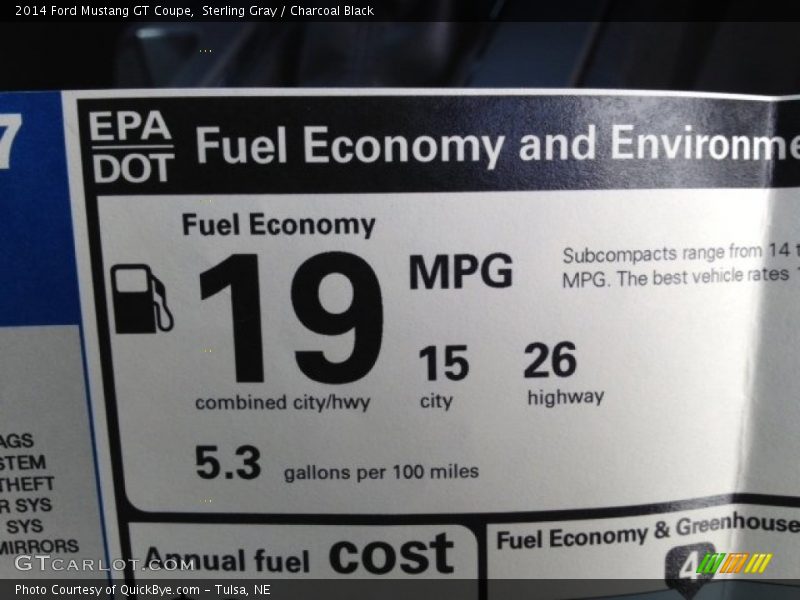 Sterling Gray / Charcoal Black 2014 Ford Mustang GT Coupe