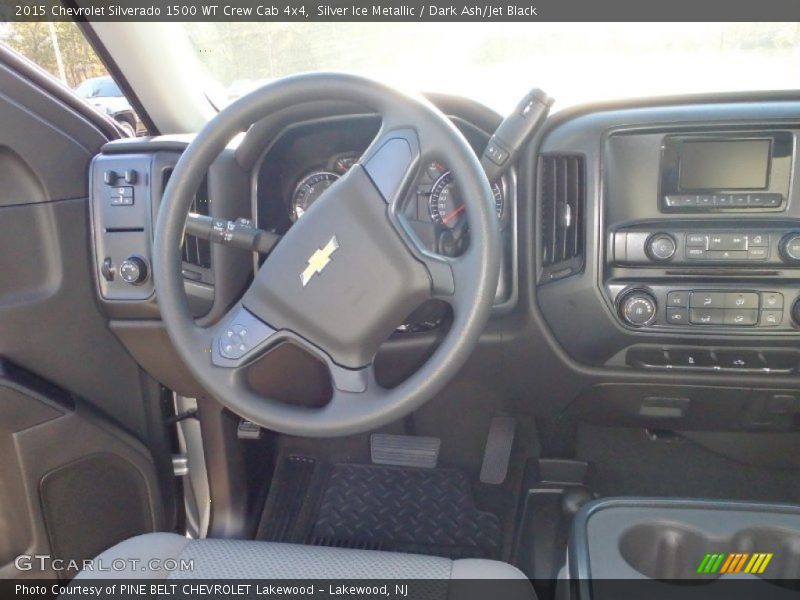 Silver Ice Metallic / Dark Ash/Jet Black 2015 Chevrolet Silverado 1500 WT Crew Cab 4x4