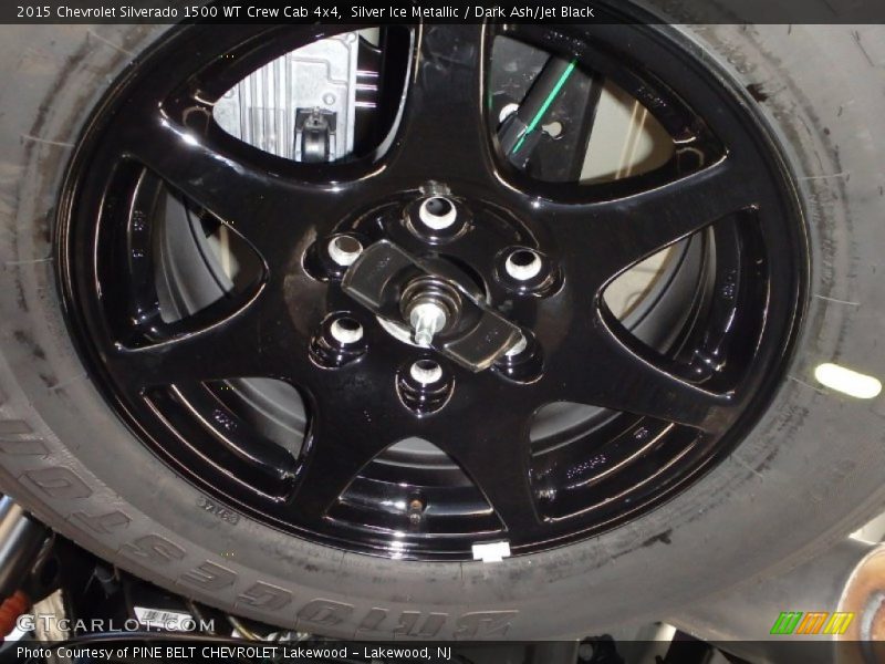Silver Ice Metallic / Dark Ash/Jet Black 2015 Chevrolet Silverado 1500 WT Crew Cab 4x4