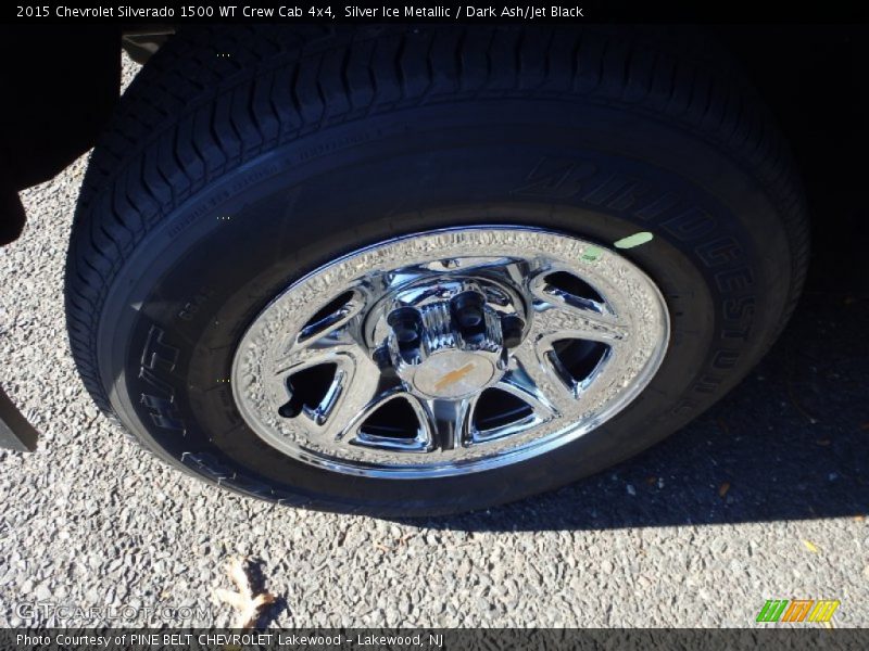 Silver Ice Metallic / Dark Ash/Jet Black 2015 Chevrolet Silverado 1500 WT Crew Cab 4x4