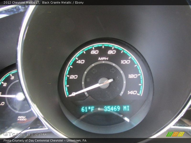 Black Granite Metallic / Ebony 2012 Chevrolet Malibu LT
