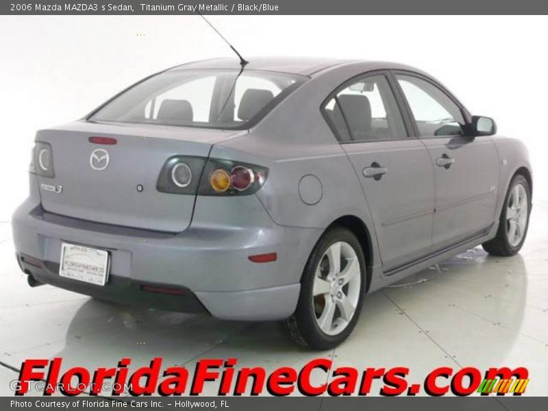 Titanium Gray Metallic / Black/Blue 2006 Mazda MAZDA3 s Sedan