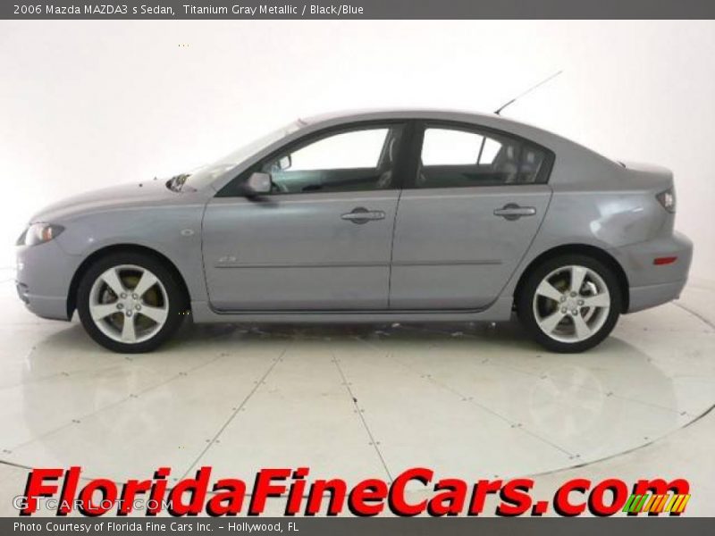 Titanium Gray Metallic / Black/Blue 2006 Mazda MAZDA3 s Sedan