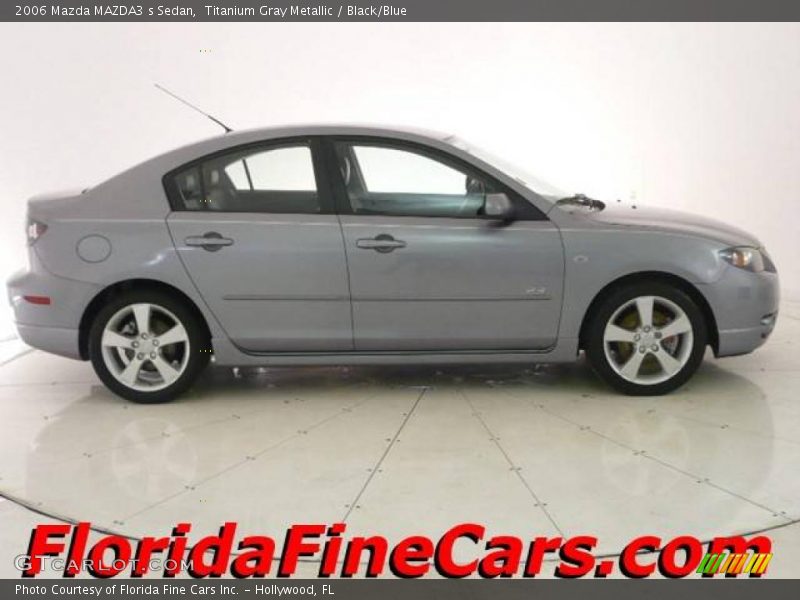 Titanium Gray Metallic / Black/Blue 2006 Mazda MAZDA3 s Sedan