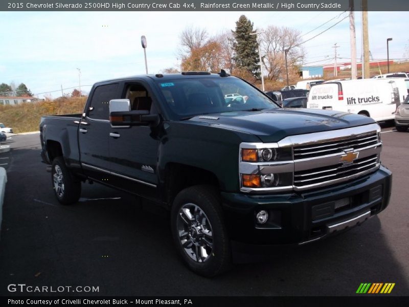 Rainforest Green Metallic / High Country Saddle 2015 Chevrolet Silverado 2500HD High Country Crew Cab 4x4