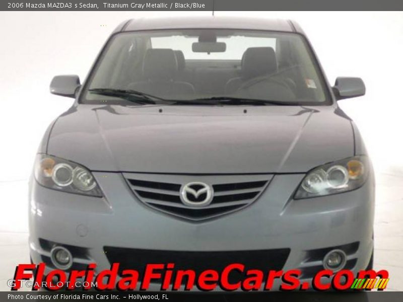 Titanium Gray Metallic / Black/Blue 2006 Mazda MAZDA3 s Sedan