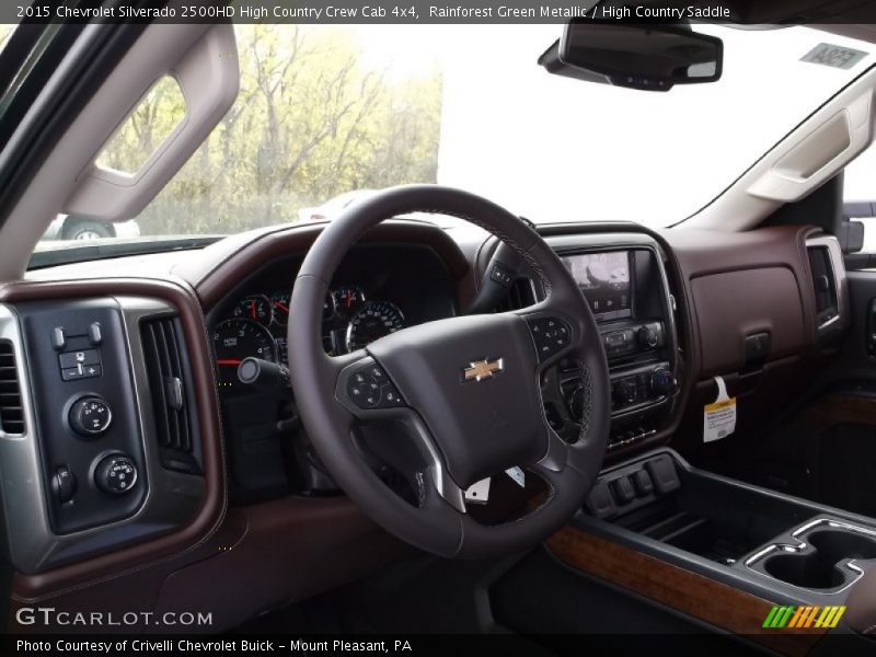 Rainforest Green Metallic / High Country Saddle 2015 Chevrolet Silverado 2500HD High Country Crew Cab 4x4