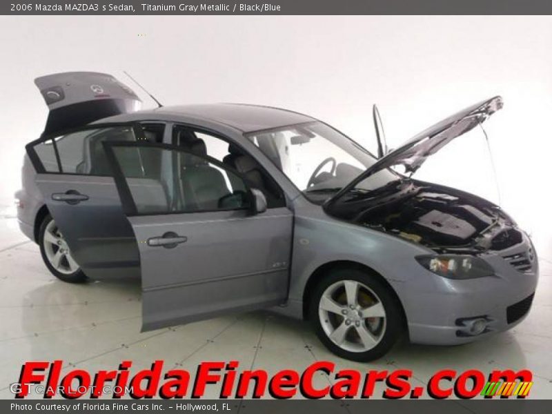 Titanium Gray Metallic / Black/Blue 2006 Mazda MAZDA3 s Sedan