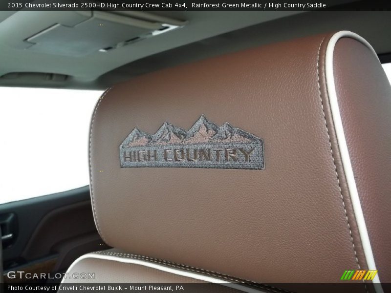Rainforest Green Metallic / High Country Saddle 2015 Chevrolet Silverado 2500HD High Country Crew Cab 4x4