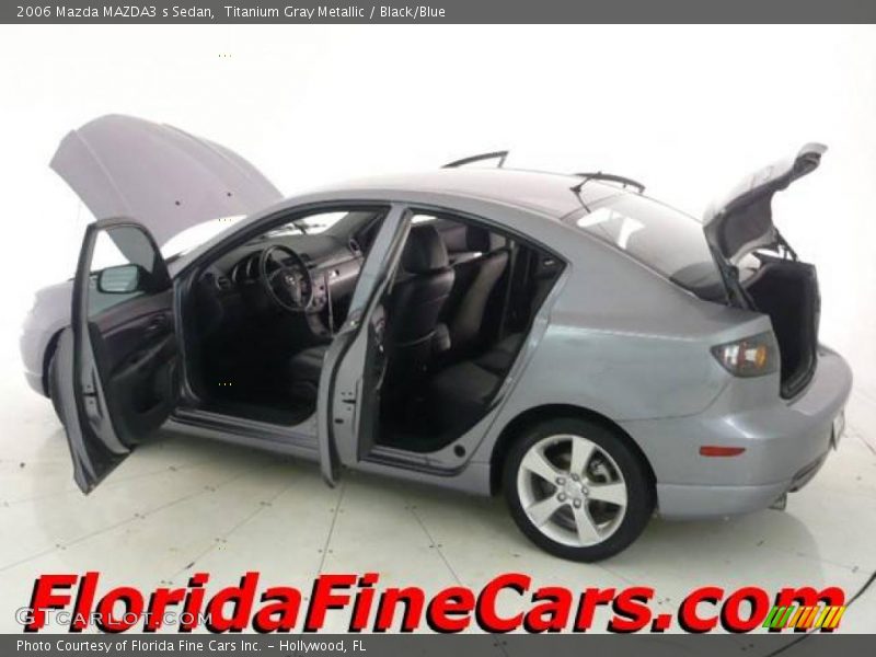 Titanium Gray Metallic / Black/Blue 2006 Mazda MAZDA3 s Sedan