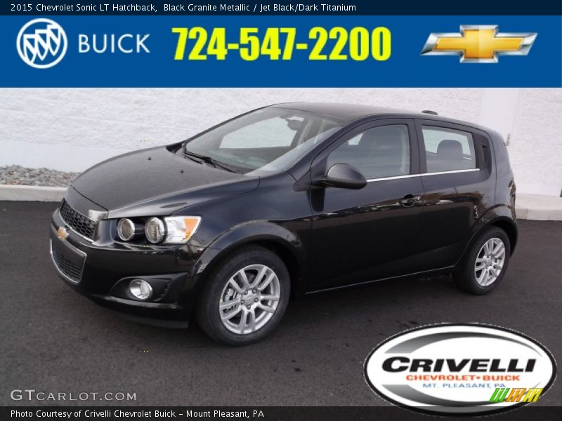 Black Granite Metallic / Jet Black/Dark Titanium 2015 Chevrolet Sonic LT Hatchback
