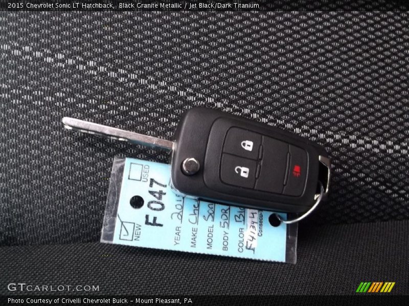 Black Granite Metallic / Jet Black/Dark Titanium 2015 Chevrolet Sonic LT Hatchback