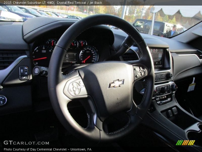 Crystal Red Tintcoat / Jet Black 2015 Chevrolet Suburban LT 4WD
