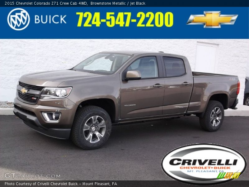 Brownstone Metallic / Jet Black 2015 Chevrolet Colorado Z71 Crew Cab 4WD