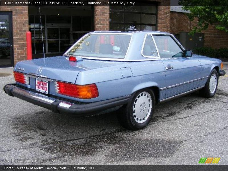 Diamond Blue Metallic / Grey 1987 Mercedes-Benz SL Class 560 SL Roadster