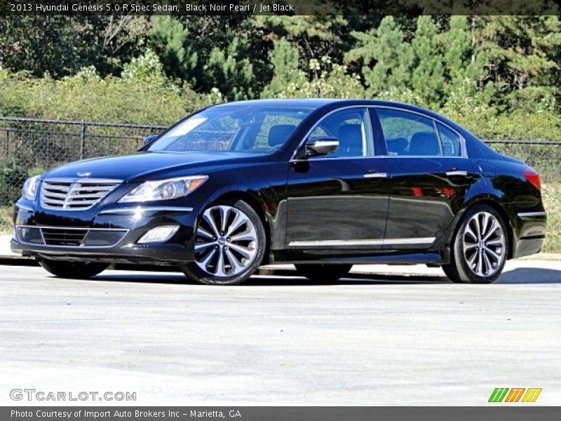 Black Noir Pearl / Jet Black 2013 Hyundai Genesis 5.0 R Spec Sedan