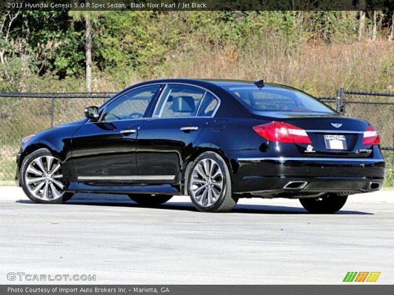 Black Noir Pearl / Jet Black 2013 Hyundai Genesis 5.0 R Spec Sedan