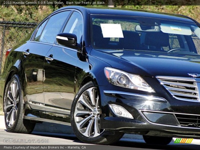 Black Noir Pearl / Jet Black 2013 Hyundai Genesis 5.0 R Spec Sedan