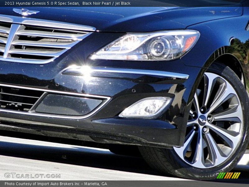 Black Noir Pearl / Jet Black 2013 Hyundai Genesis 5.0 R Spec Sedan