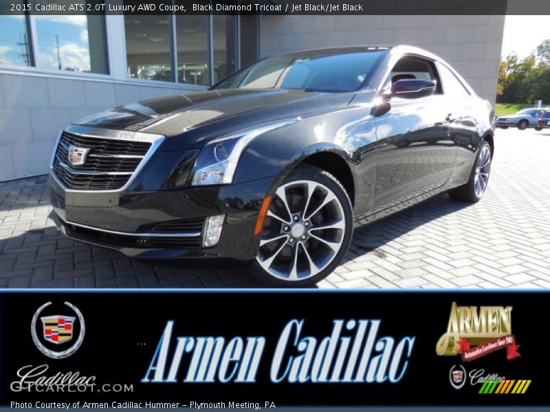 Black Diamond Tricoat / Jet Black/Jet Black 2015 Cadillac ATS 2.0T Luxury AWD Coupe