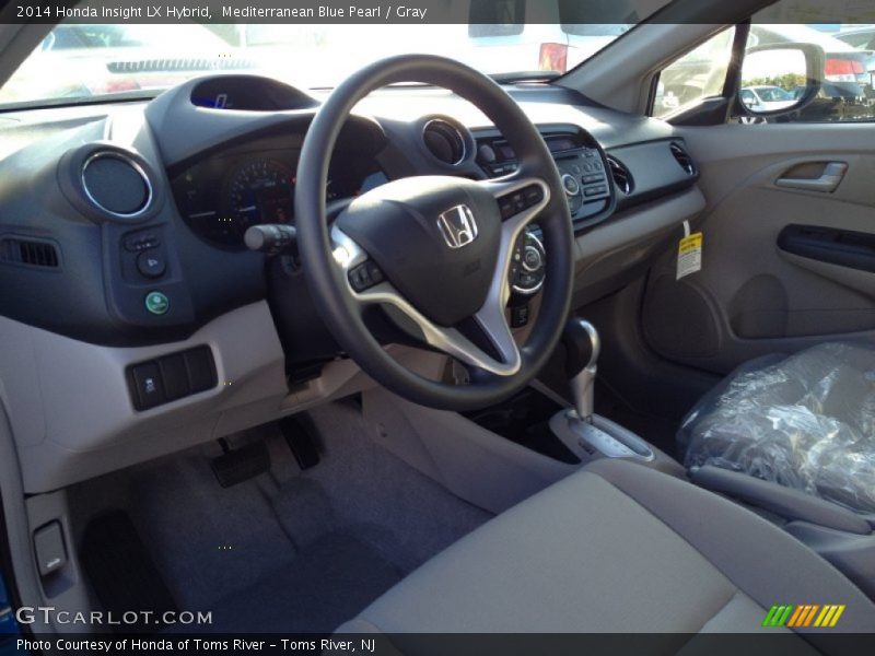 Mediterranean Blue Pearl / Gray 2014 Honda Insight LX Hybrid