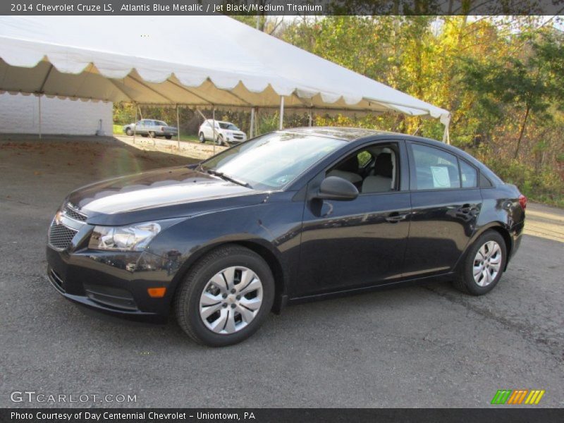 Atlantis Blue Metallic / Jet Black/Medium Titanium 2014 Chevrolet Cruze LS