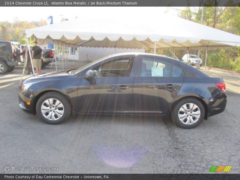 Atlantis Blue Metallic / Jet Black/Medium Titanium 2014 Chevrolet Cruze LS