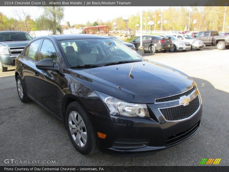 Atlantis Blue Metallic / Jet Black/Medium Titanium 2014 Chevrolet Cruze LS