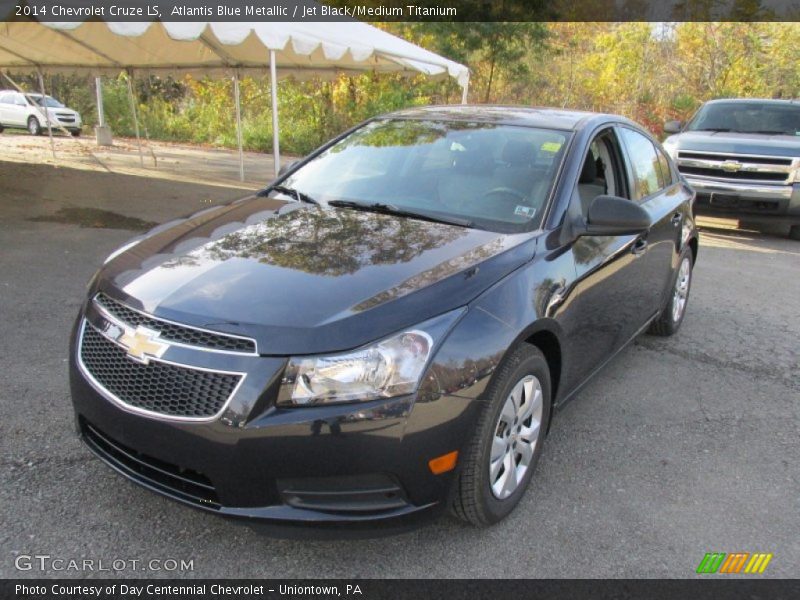 Atlantis Blue Metallic / Jet Black/Medium Titanium 2014 Chevrolet Cruze LS