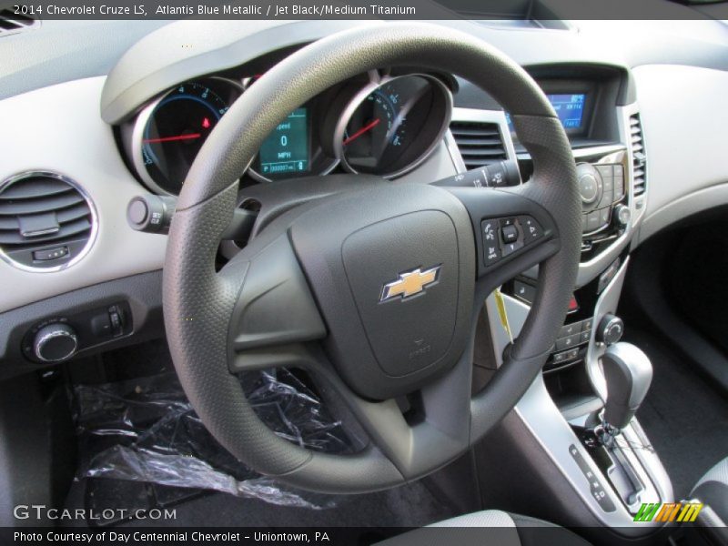 Atlantis Blue Metallic / Jet Black/Medium Titanium 2014 Chevrolet Cruze LS