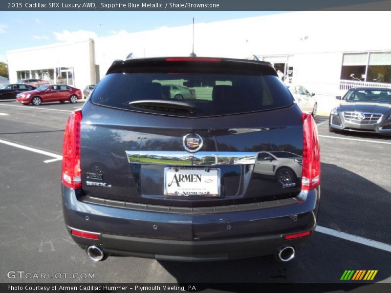 Sapphire Blue Metallic / Shale/Brownstone 2015 Cadillac SRX Luxury AWD