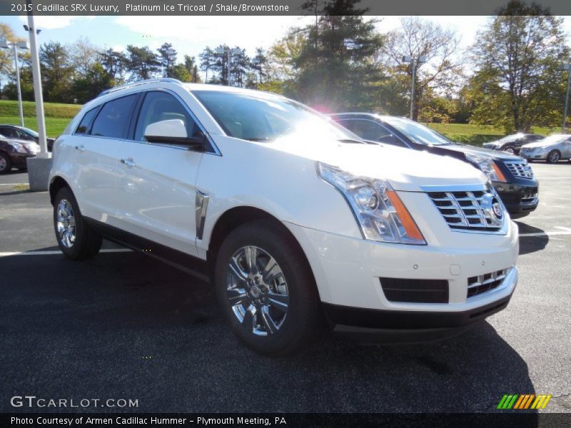 Platinum Ice Tricoat / Shale/Brownstone 2015 Cadillac SRX Luxury