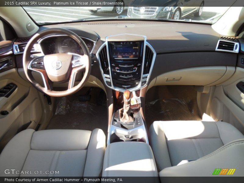 Platinum Ice Tricoat / Shale/Brownstone 2015 Cadillac SRX Luxury