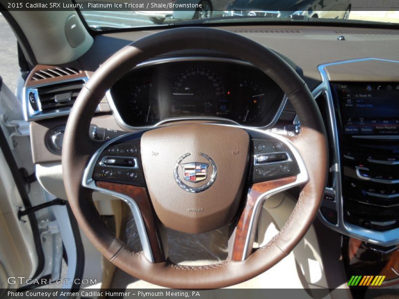 Platinum Ice Tricoat / Shale/Brownstone 2015 Cadillac SRX Luxury