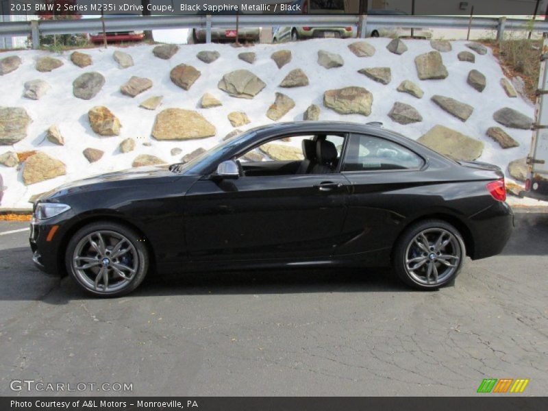 Black Sapphire Metallic / Black 2015 BMW 2 Series M235i xDrive Coupe
