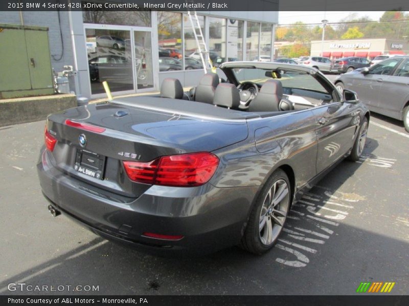 Mineral Grey Metallic / Black 2015 BMW 4 Series 428i xDrive Convertible