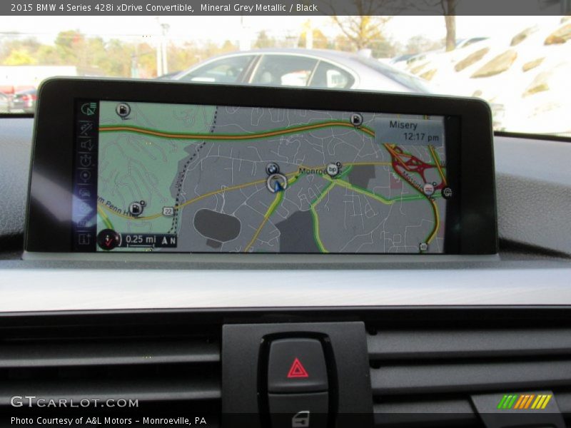 Mineral Grey Metallic / Black 2015 BMW 4 Series 428i xDrive Convertible
