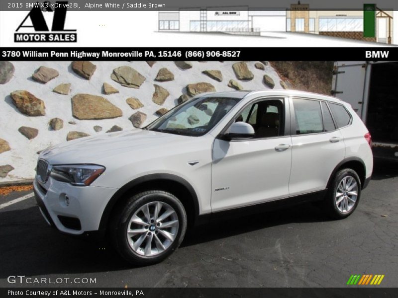Alpine White / Saddle Brown 2015 BMW X3 xDrive28i