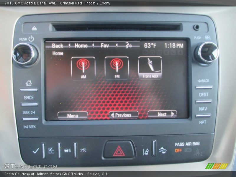 Crimson Red Tincoat / Ebony 2015 GMC Acadia Denali AWD