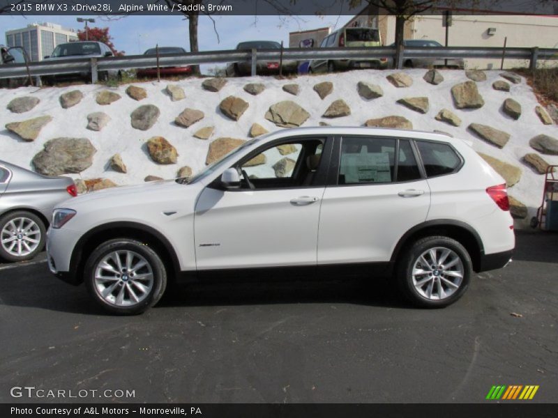 Alpine White / Saddle Brown 2015 BMW X3 xDrive28i