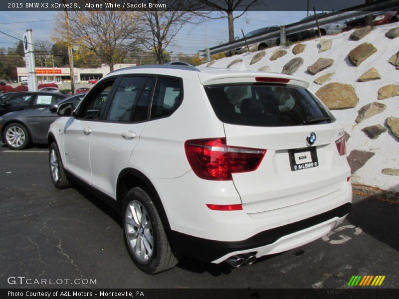 Alpine White / Saddle Brown 2015 BMW X3 xDrive28i