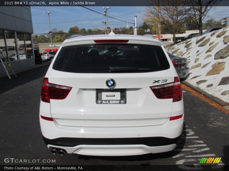 Alpine White / Saddle Brown 2015 BMW X3 xDrive28i