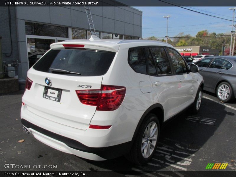 Alpine White / Saddle Brown 2015 BMW X3 xDrive28i
