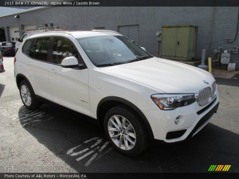 Alpine White / Saddle Brown 2015 BMW X3 xDrive28i
