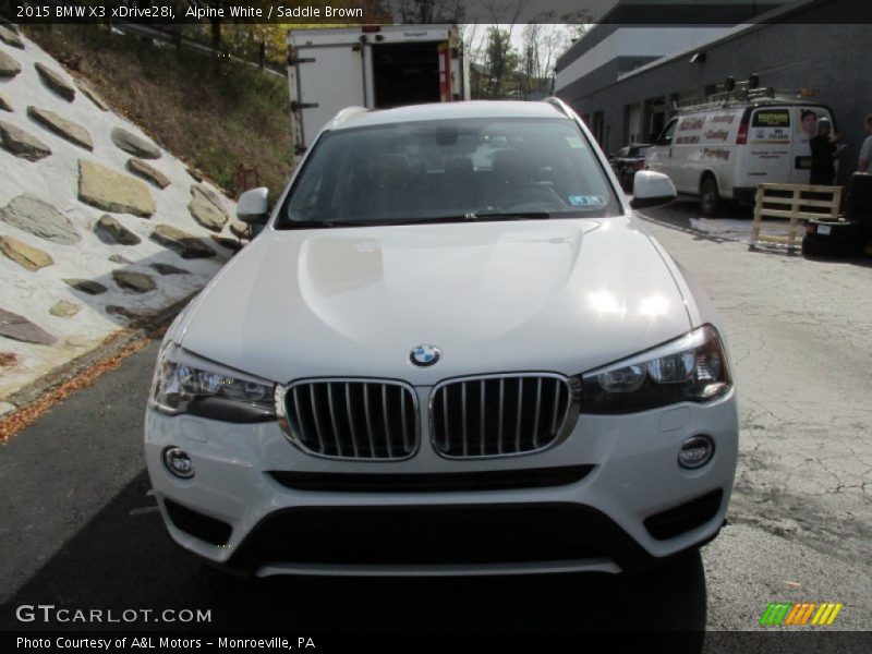 Alpine White / Saddle Brown 2015 BMW X3 xDrive28i