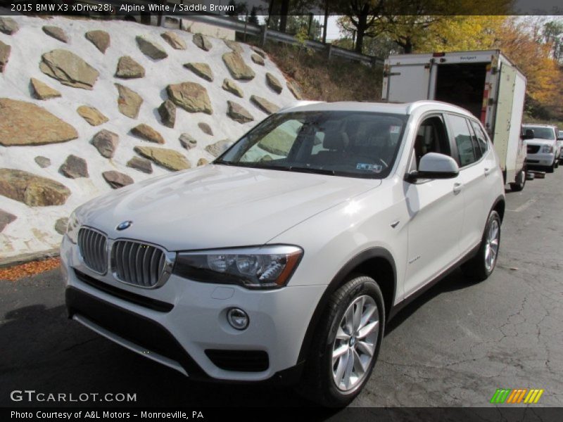 Alpine White / Saddle Brown 2015 BMW X3 xDrive28i