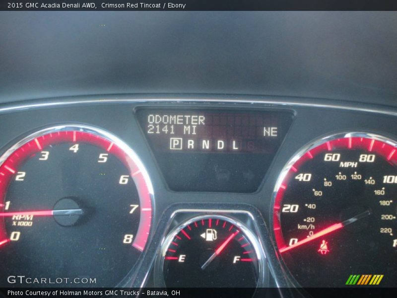 Crimson Red Tincoat / Ebony 2015 GMC Acadia Denali AWD